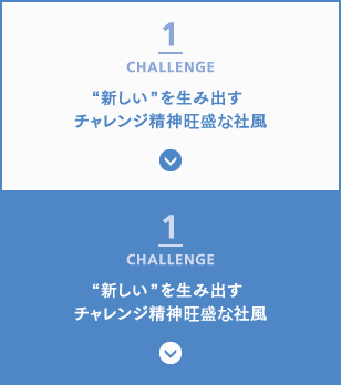 "新しいもの”を生み出すチャレンジ精神旺盛な社風